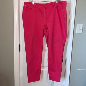 Pink jeans. Beautiful color